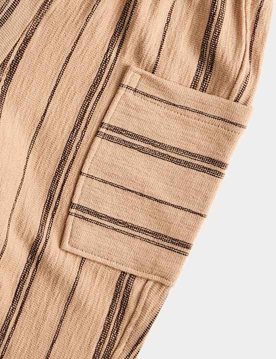 Pure Cotton Textured Striped Trousers (2-8 Yrs)