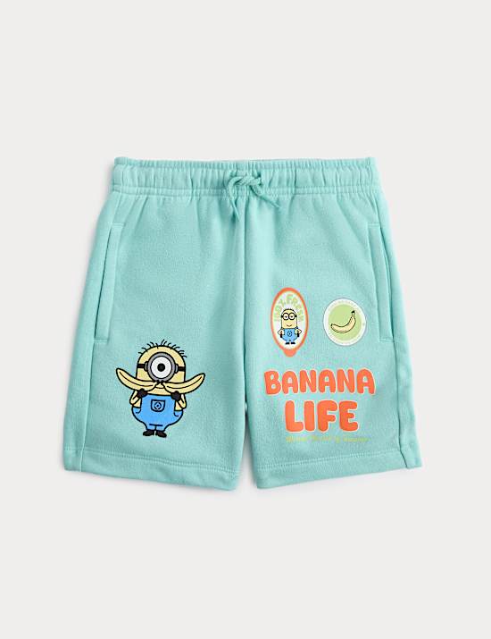 Short en coton &agrave; motif graphique Minions&trade; (du 2 au 8 ans)