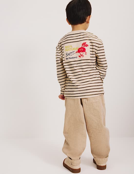Pure Cotton Twill Graphic Trousers (2-8 Yrs)
