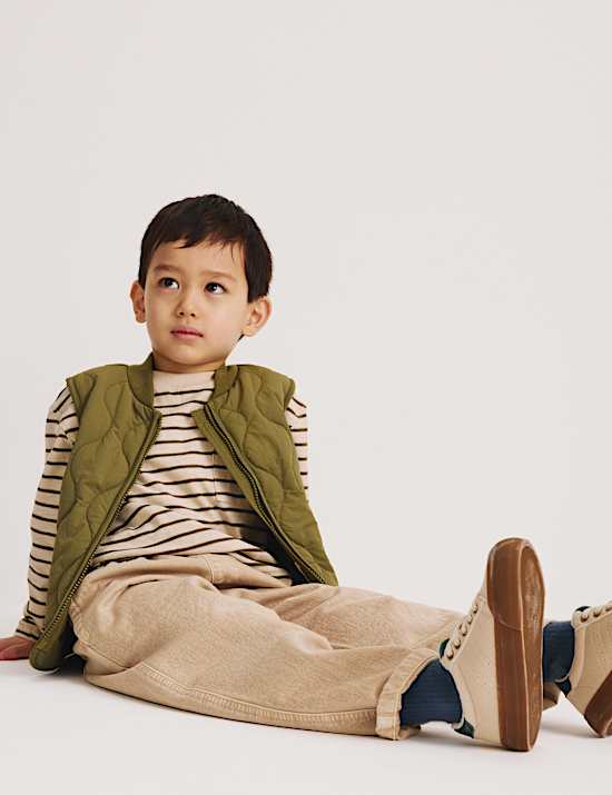 Pure Cotton Twill Graphic Trousers (2-8 Yrs)