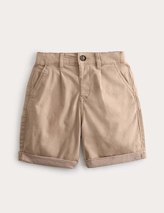 Cotton Rich Pleated Chino Shorts (2-10 Years)