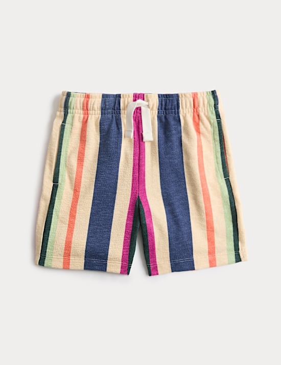 Pure Cotton Striped Shorts (2-8 Years)