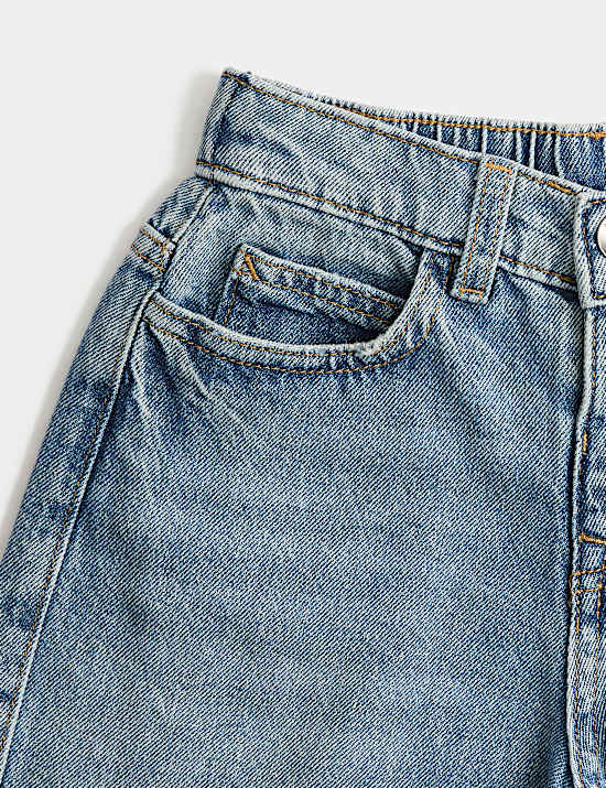 Pure Cotton Barrel Jeans (2-8 Yrs)