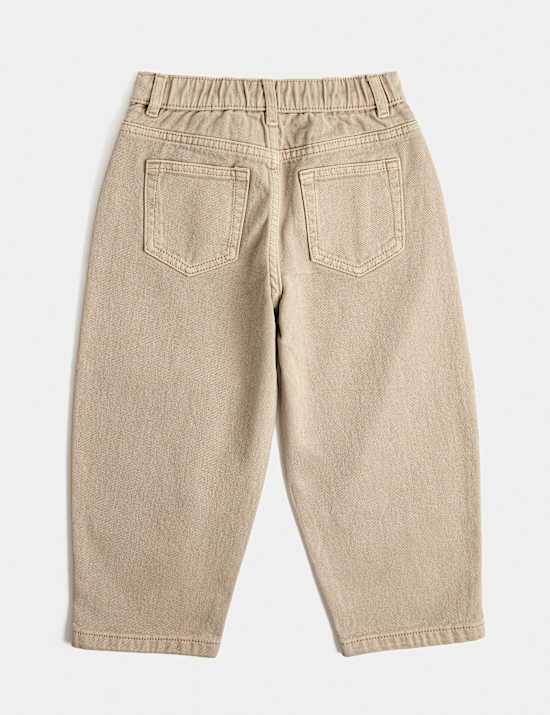 Pure Cotton Barrel Jeans (2-8 Yrs)