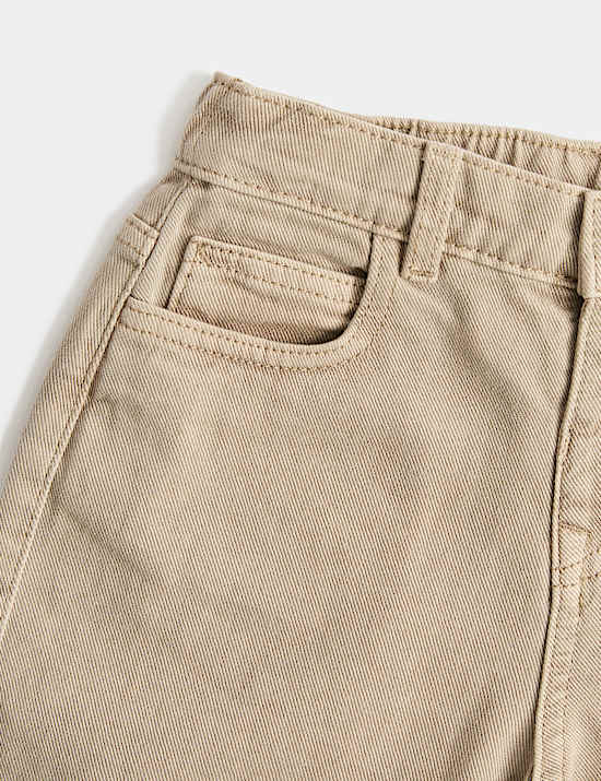 Pure Cotton Barrel Jeans (2-8 Yrs)
