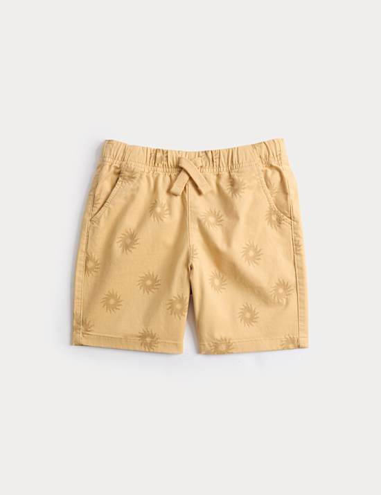 Cotton Rich Sun Print Shorts (2-8 Yrs)