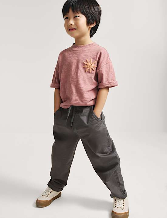 Cotton Rich Pull On Cargo Trousers (2-8 Yrs)