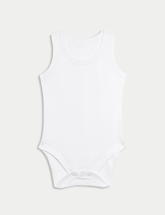 7er-Pack ärmellose Bodys aus reiner Baumwolle (2,3 kg – 3 J.)
