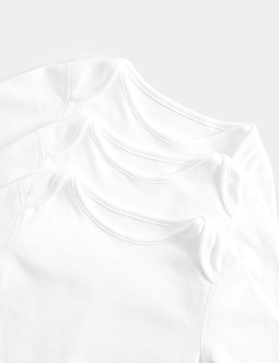 7 Pack Pure Cotton Long Sleeve Bodysuits (5lbs-3 Yrs)