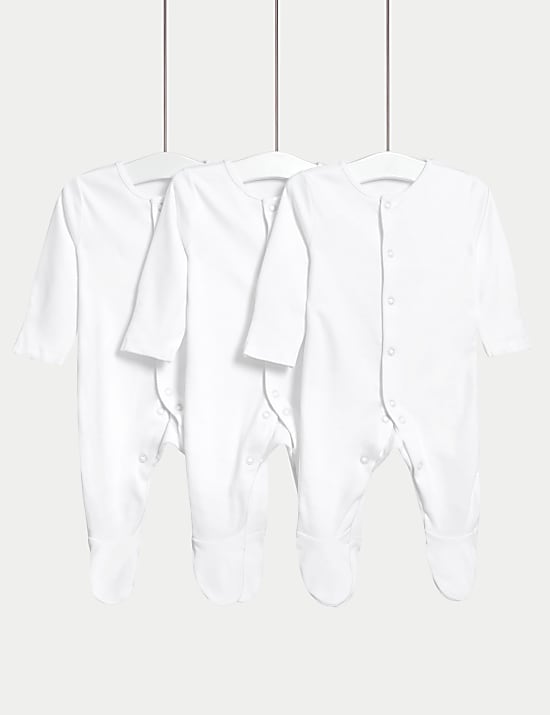 Pack de 3 pijamas enteros para bebé 100 % algodón (2,3 kg-3 años)