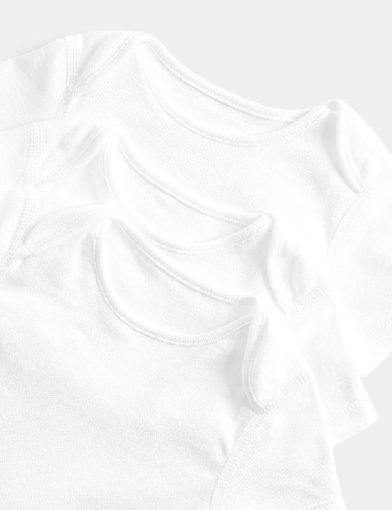 5 Pack Pure Cotton Bodysuits (5lbs-3 Yrs)