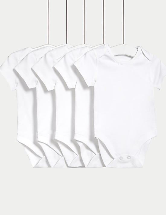 Pack de 5 bodies 100% algodón (2,3 kg-3 años)