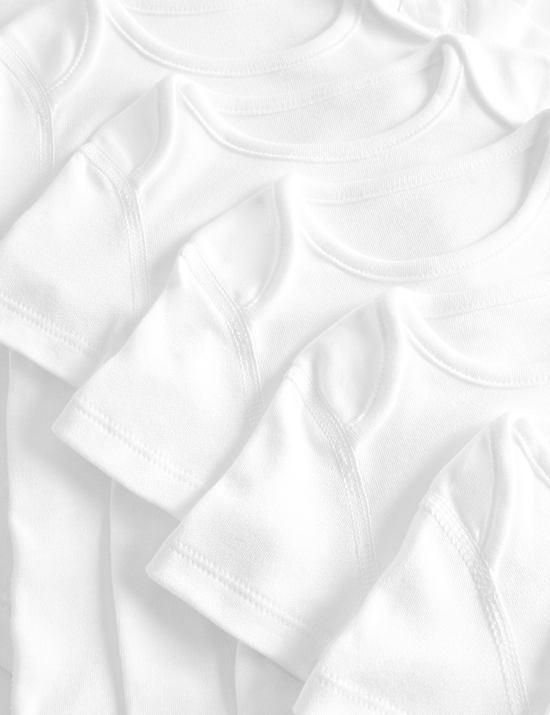 10 Pack Pure Cotton Short Sleeve Bodysuits (6&frac12;lbs-3 Yrs)