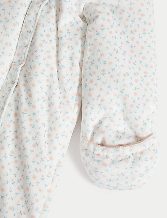 Floral Hooded Pramsuit (7lbs-1 Yrs)