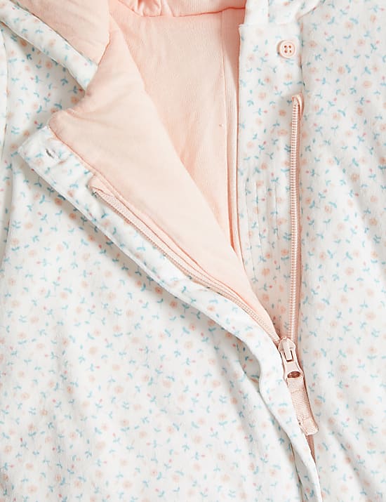 Floral Hooded Pramsuit (7lbs-1 Yrs)