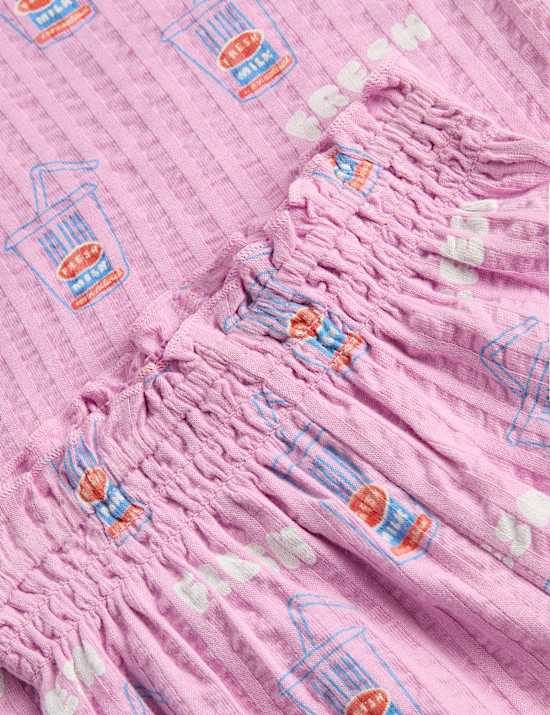 2 Piece Pure Cotton Seersucker Printed Outfit (0-3 Yrs)