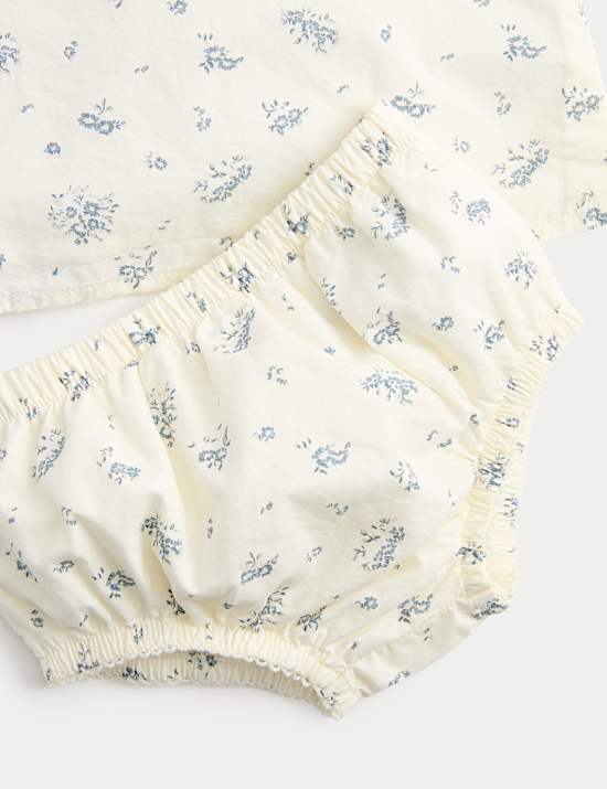 2 Piece Floral Outfit With Knickers (0-12 Mths)