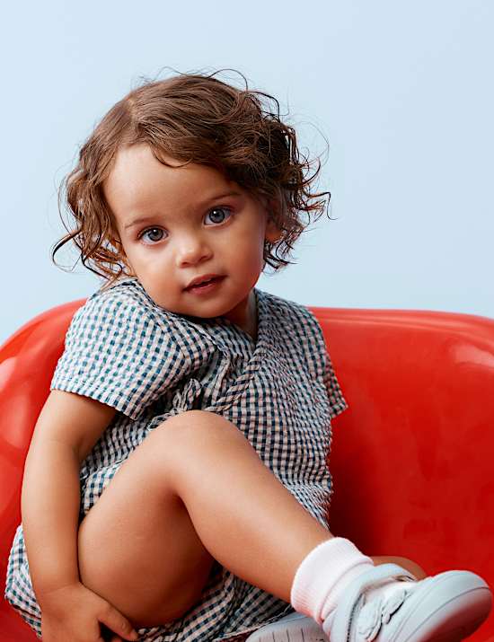 Pure Cotton Grid Check Wrap Paddler (0-24 Mths)