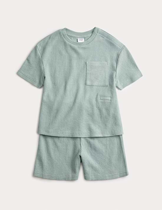 Adaptive Cotton Blend Waffle Pyjamas (1-16 Yrs)
