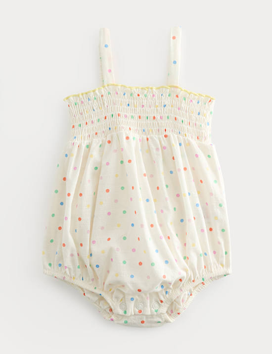 Pure Cotton Polka Dot Romper (0-2 Yrs)