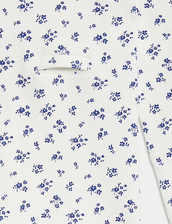 Adaptive CottonRich Ditsy Floral Ribbed Pyjamas (1-16 Yrs)