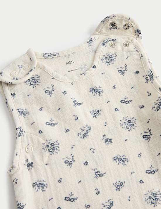 Pure Cotton Floral Sleeping Bag 0.5 Tog (0-36 Mths)