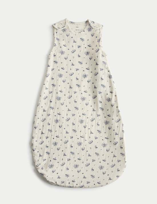Pure Cotton Floral Sleeping Bag 0.5 Tog (0-36 Mths)