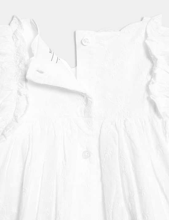 Ensemble 2 pièces robe en coton à broderie (3,2 kg-1 an)