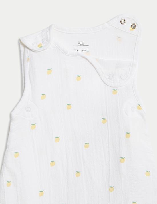 Pure Cotton Lemon 0.5 Tog Sleeping Bag (0-3 Yrs)