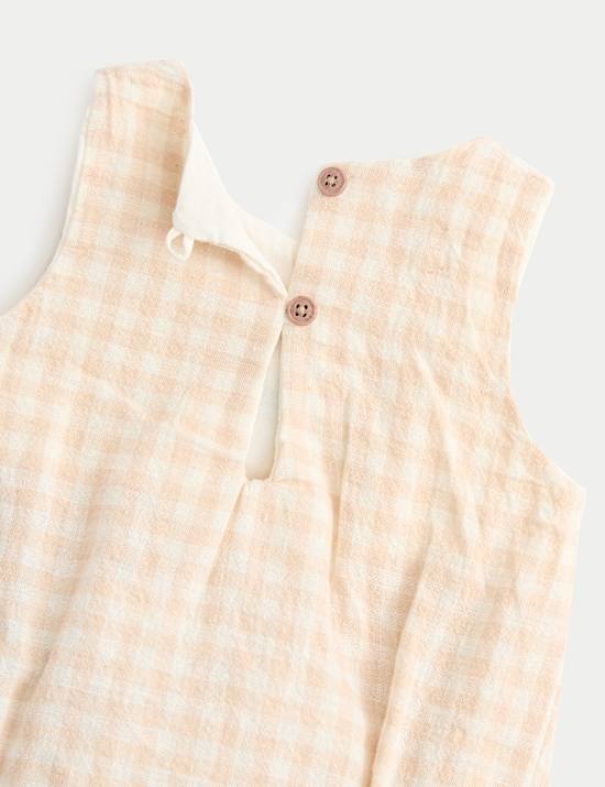 2 Piece Peter Rabbit&trade; Flopsy Checked Paddler with Hat (0-24 Mths)