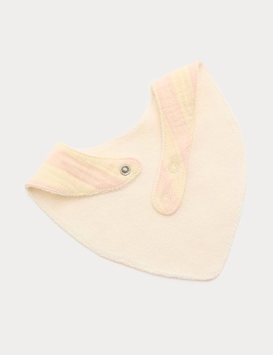 3 Pack Girls' Pure Cotton Dribble Bibs Gift Set