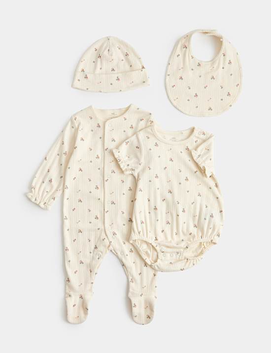 4 Piece Pure Cotton Starter Set (7lbs - 9 Mths)