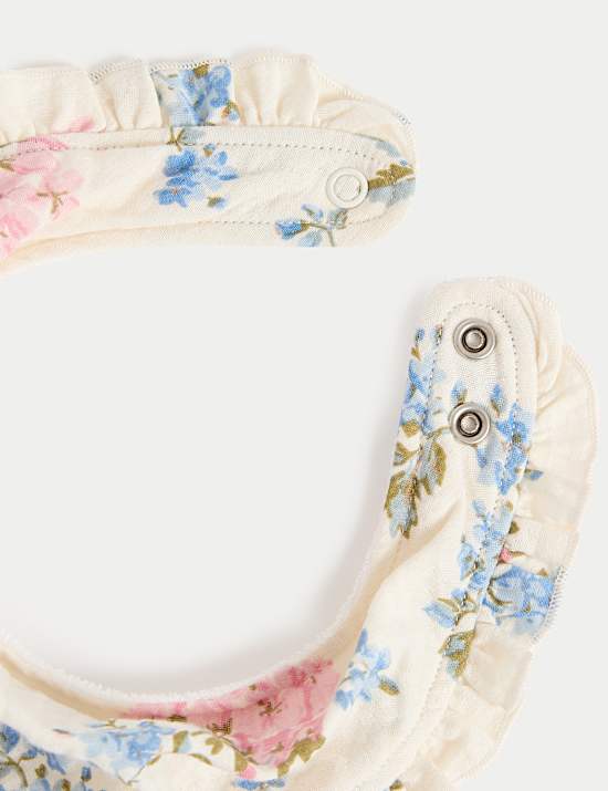 3pk Cotton Rich Floral Bibs