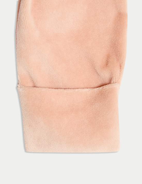 Cotton Rich Velour Sleepsuit (0 Mths-3 Yrs)