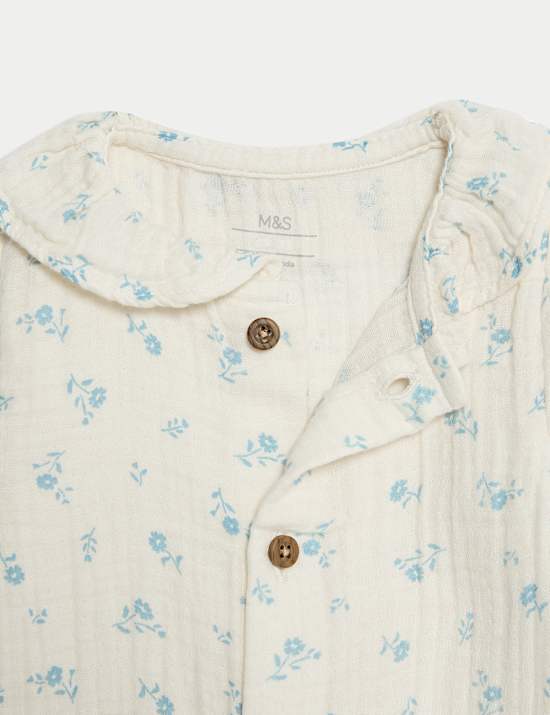 Pure Cotton Floral All in One (0-12 Mths)