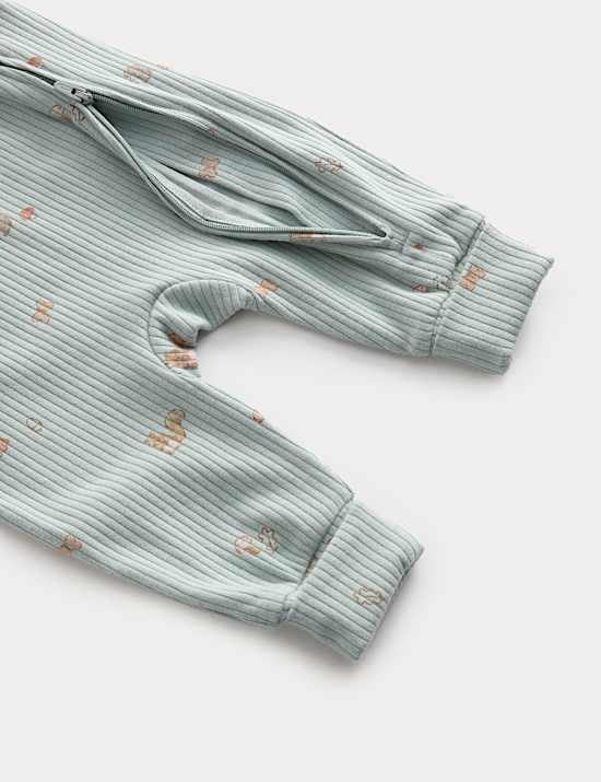 3pk Cotton Rich Woodland Print Sleepsuits (6½lbs-3 Yrs)