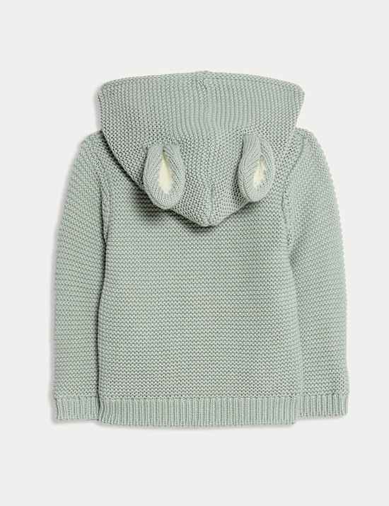 Pure Cotton Knitted Novelty Cardigan (0-12 Mths)