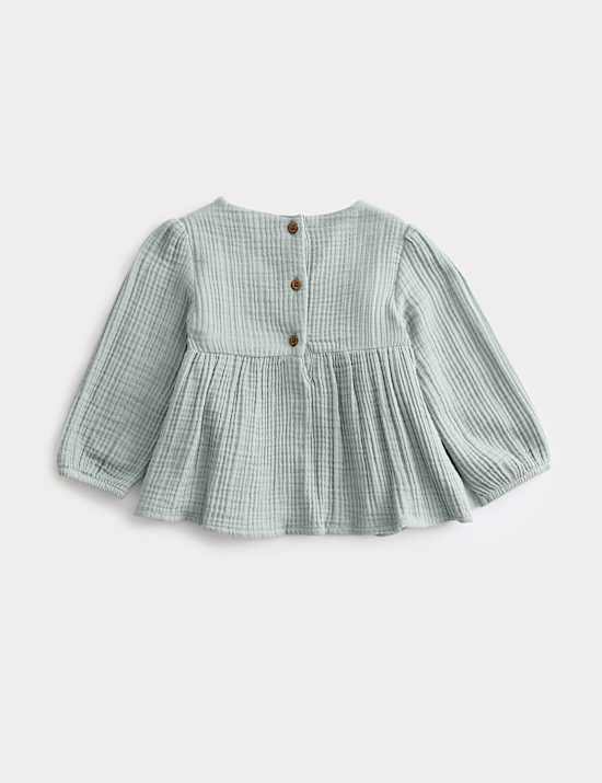 2pc Pure Cotton Smocked Outfit (0-24 Mths)