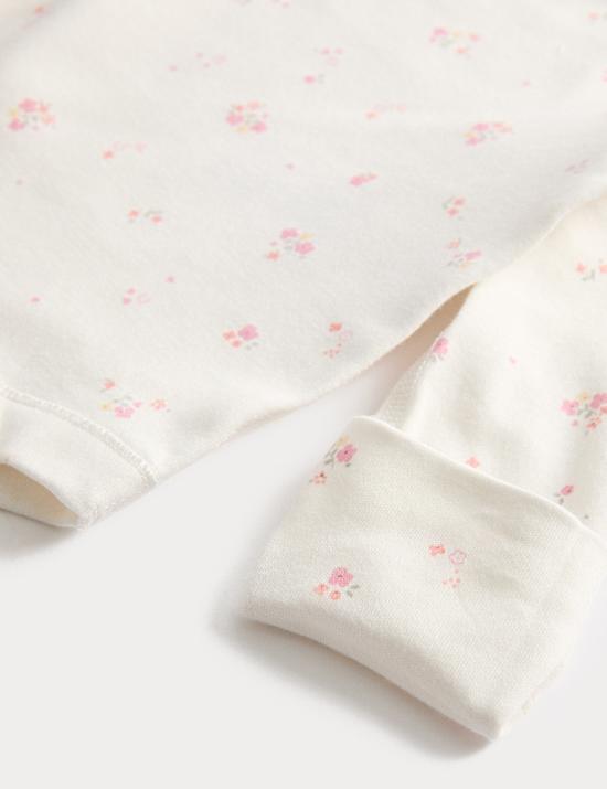 7er-Pack Bodys aus reiner Baumwolle mit Blumenmotiv (0–3 J.)