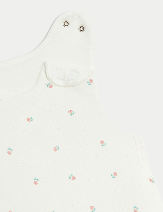 Pure Cotton 1.5 Tog Rosebud Print Sleeping Bag (0-3 Yrs)