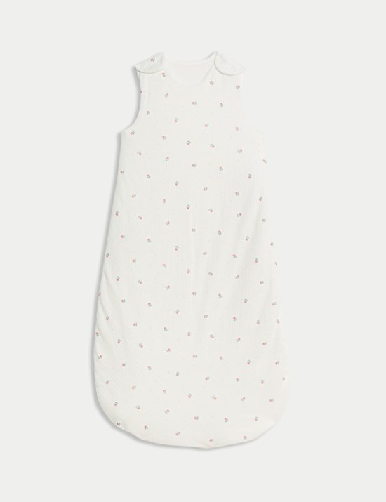 Pure Cotton 1.5 Tog Rosebud Print Sleeping Bag (0-3 Yrs)
