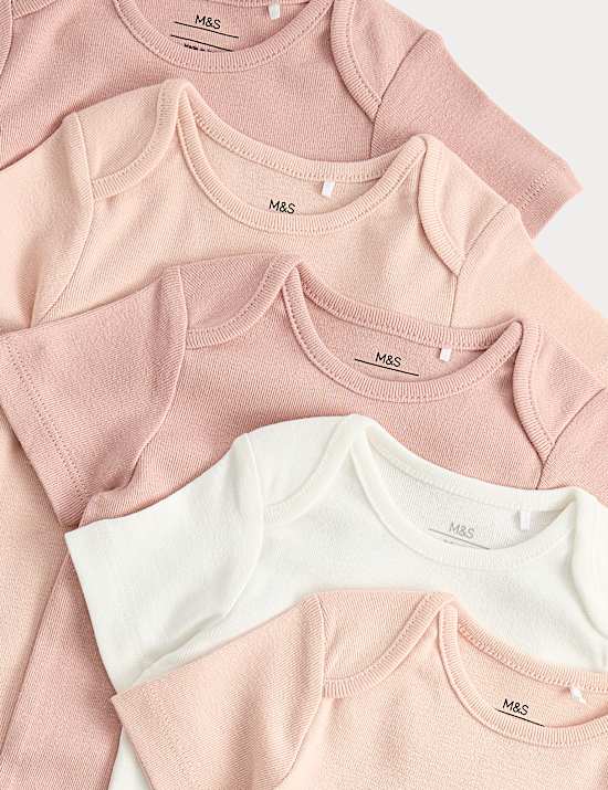 Body z čist&eacute; bavlny, 5 ks (3,2 kg &ndash; 3 roky)