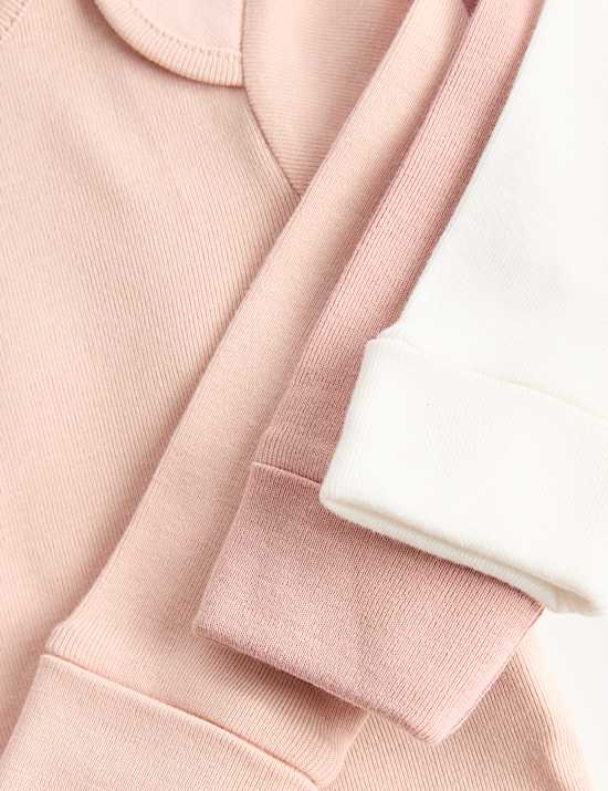 5 Pack Pure Cotton Plain Long Sleeve Bodysuits (7lbs-3 Yrs)