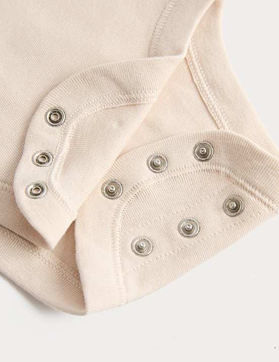 5 Pak Pakaian Terusan Bayi Polos Katun Murni Lengan Panjang (7 lbs-3 Thn)