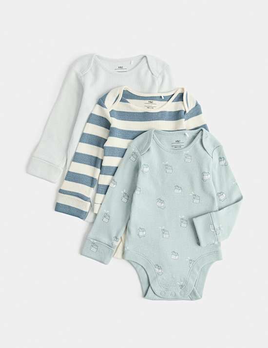 Lot de 3 bodys 100 % coton &agrave; motif (jusqu&rsquo;au 3 ans)