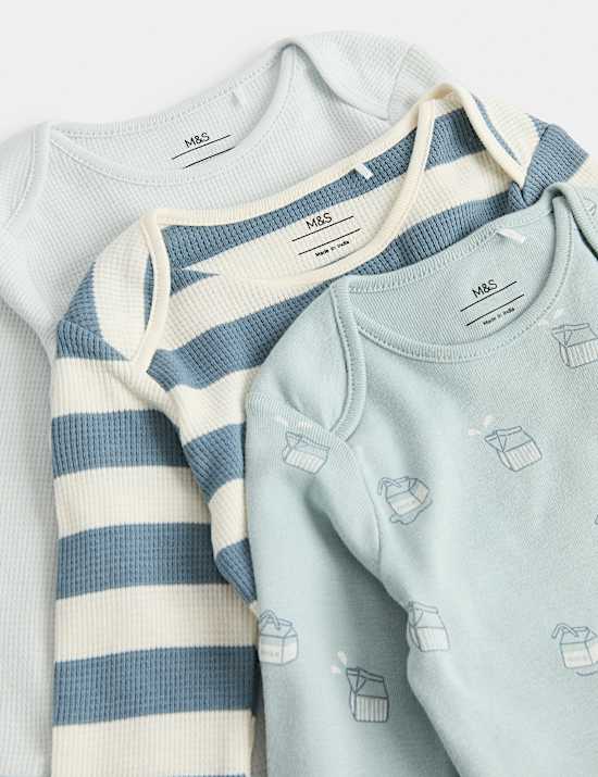 Lot de 3 bodys 100 % coton &agrave; motif (jusqu&rsquo;au 3 ans)