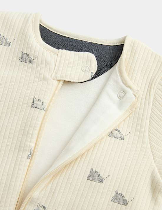 Saco de dormir 100 % algod&oacute;n con resistencia t&eacute;rmica de 2,5 tog con dise&ntilde;o de dinosaurios (0-3 a&ntilde;os)