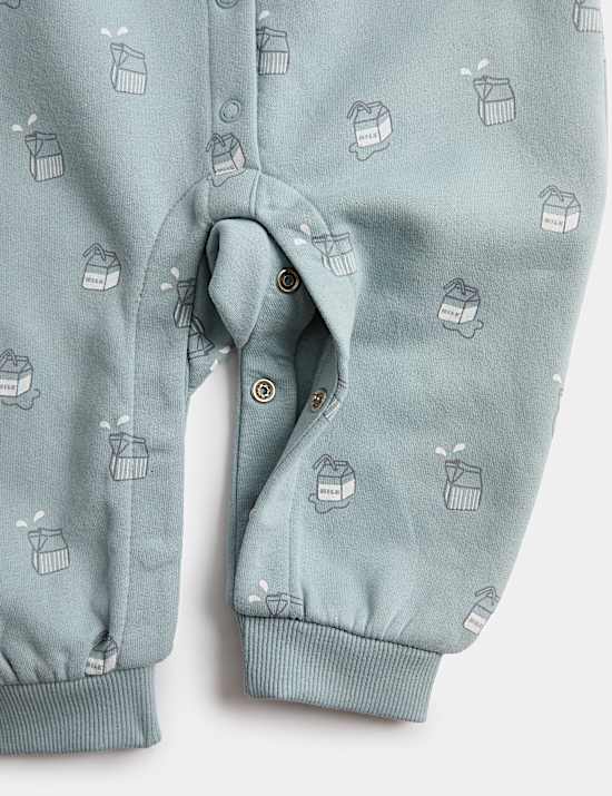 Cotton Rich Milk Hooded All in One (0-3 Yrs)