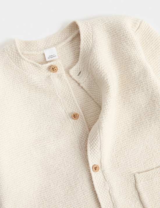 Cotton Rich Knitted All In One With Pocket (7lbs-1 Yrs)