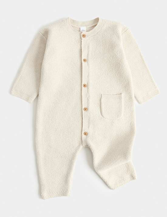 Cotton Rich Knitted All In One With Pocket (7lbs-1 Yrs)